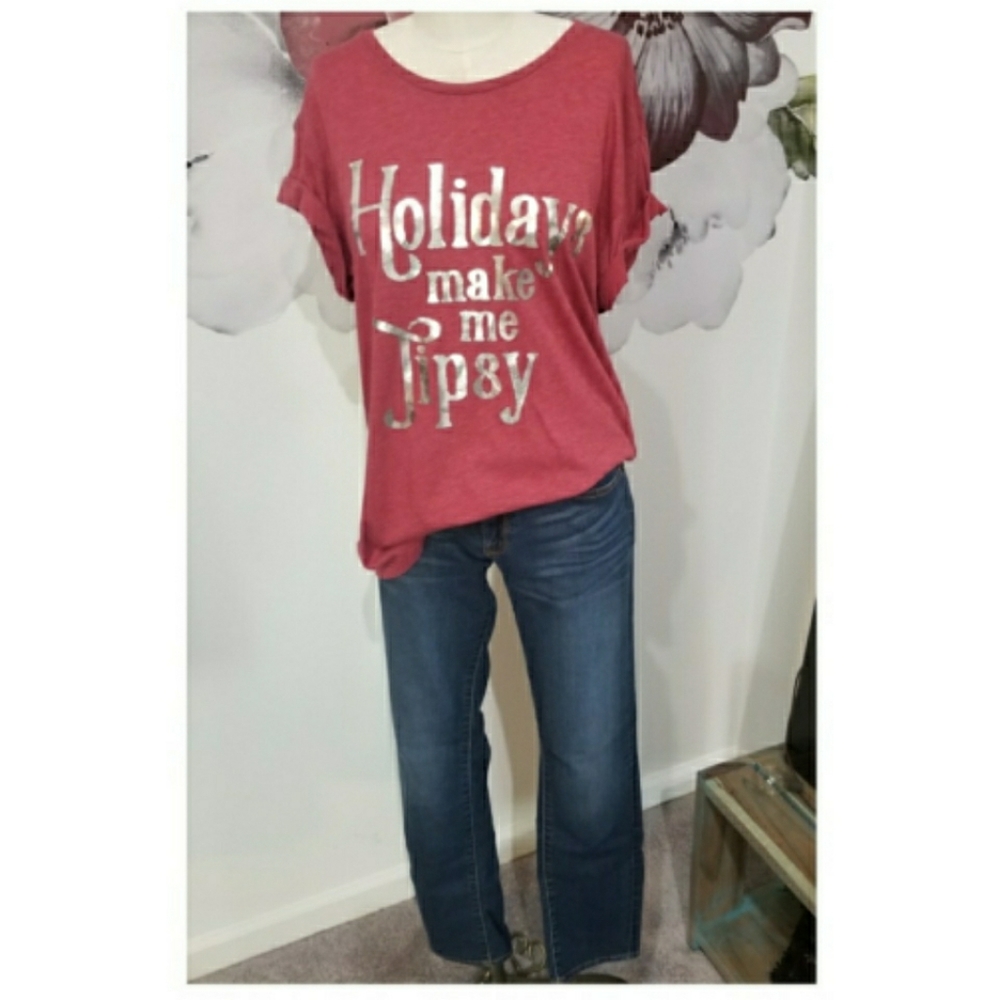 Wildfox Holidays Make Me Tipsy t shirt